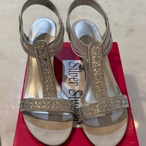 Elegant Silver Embellished Heels